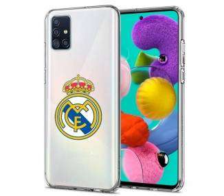 Carcasa para Samsung A515 Galaxy A51 Licencia Fútbol Real Madrid Transparente