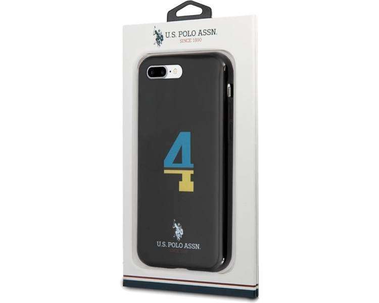 Carcasa para iPhone 6 Plus, 7 Plus, 8 Plus Licencia Polo Ralph Lauren Negro