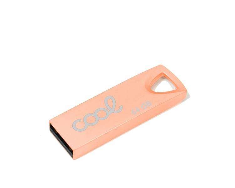 Memoria USB Pen Drive USB x64 GB 2.0 COOL Metal KEY Rose Gold