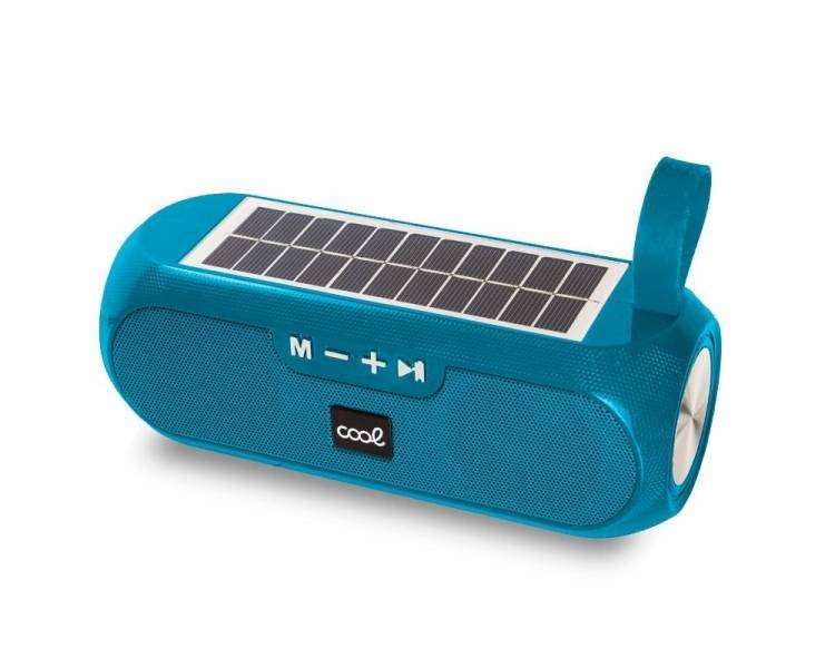 Altavoz Música Universal Bluetooth COOL Glasgow Aguamarina (10W) Con Panel Solar