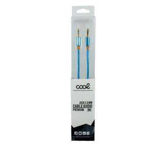 Cable Jack 3.5 mm a Jack 3.5 mm COOL Audio-Audio Nylon Celeste (1m)