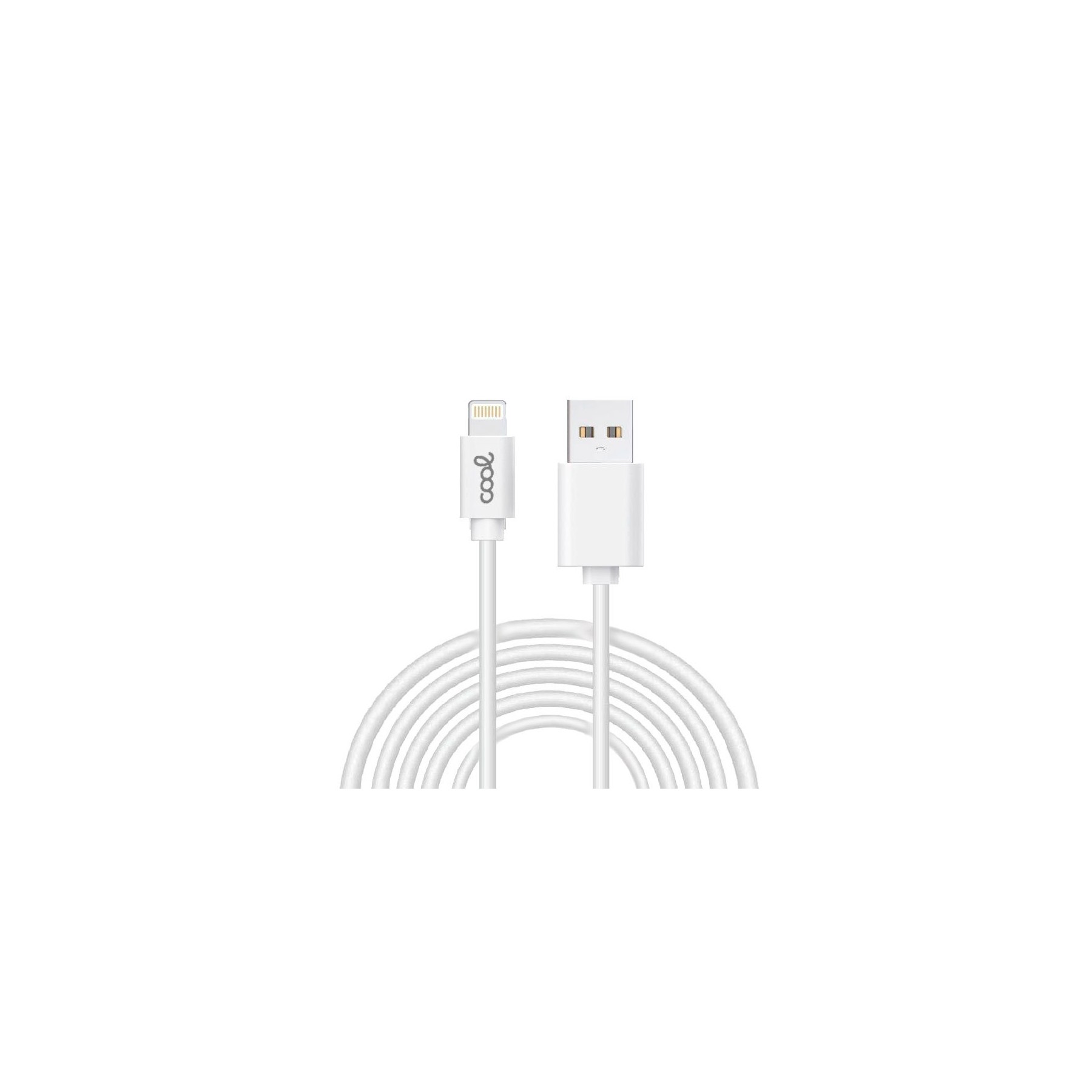 Cable USB Compatible COOL Lightning para iPhone / iPad (3 metros) Blanco