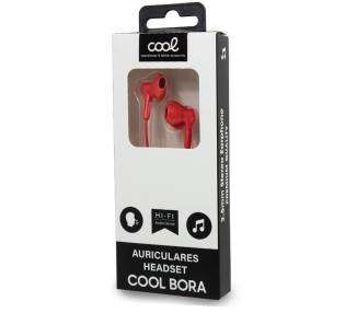 Auriculares 3,5 mm COOL Bora Stereo Con Micro Rojo