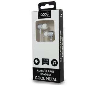 Auriculares 3,5 mm COOL Metalizado Stereo Con Micro Plata