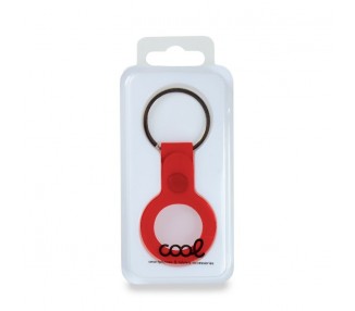 Llavero Protector COOL Compatible con AirTag Silicona Rojo