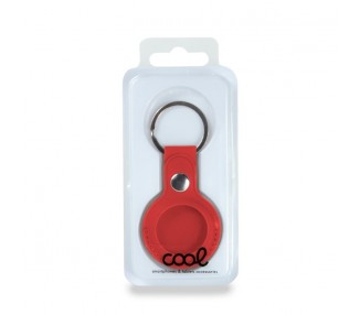 Llavero Protector COOL Compatible con AirTag Polipiel Rojo