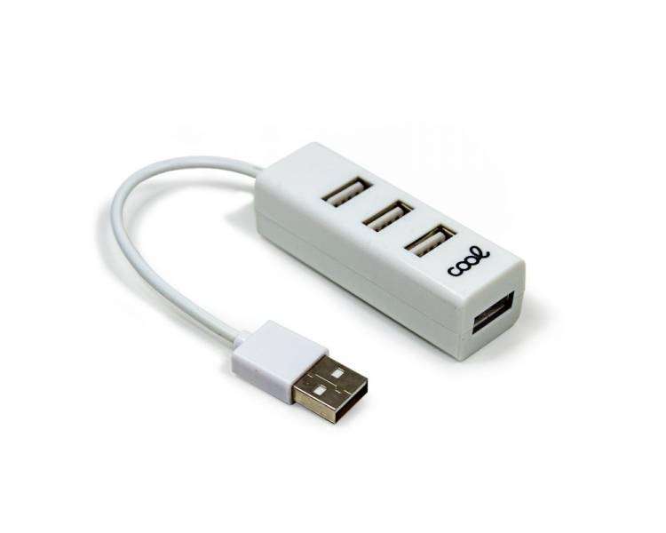 Hub USB 2.0 Universal COOL 4 Puertos USB Blanco