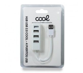 Hub USB 2.0 Universal COOL 4 Puertos USB Blanco