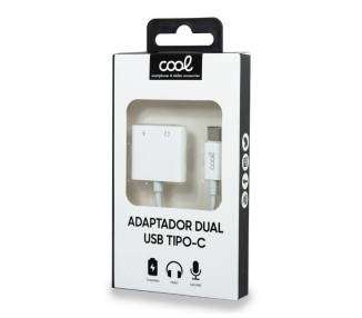 Adaptador Dual USB TIPO-C (Auriculares + Carga) Digital COOL