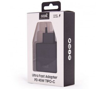 Cargador Red Universal Ultra Fast Charger (PD) Tipo-C COOL (45W) Negro