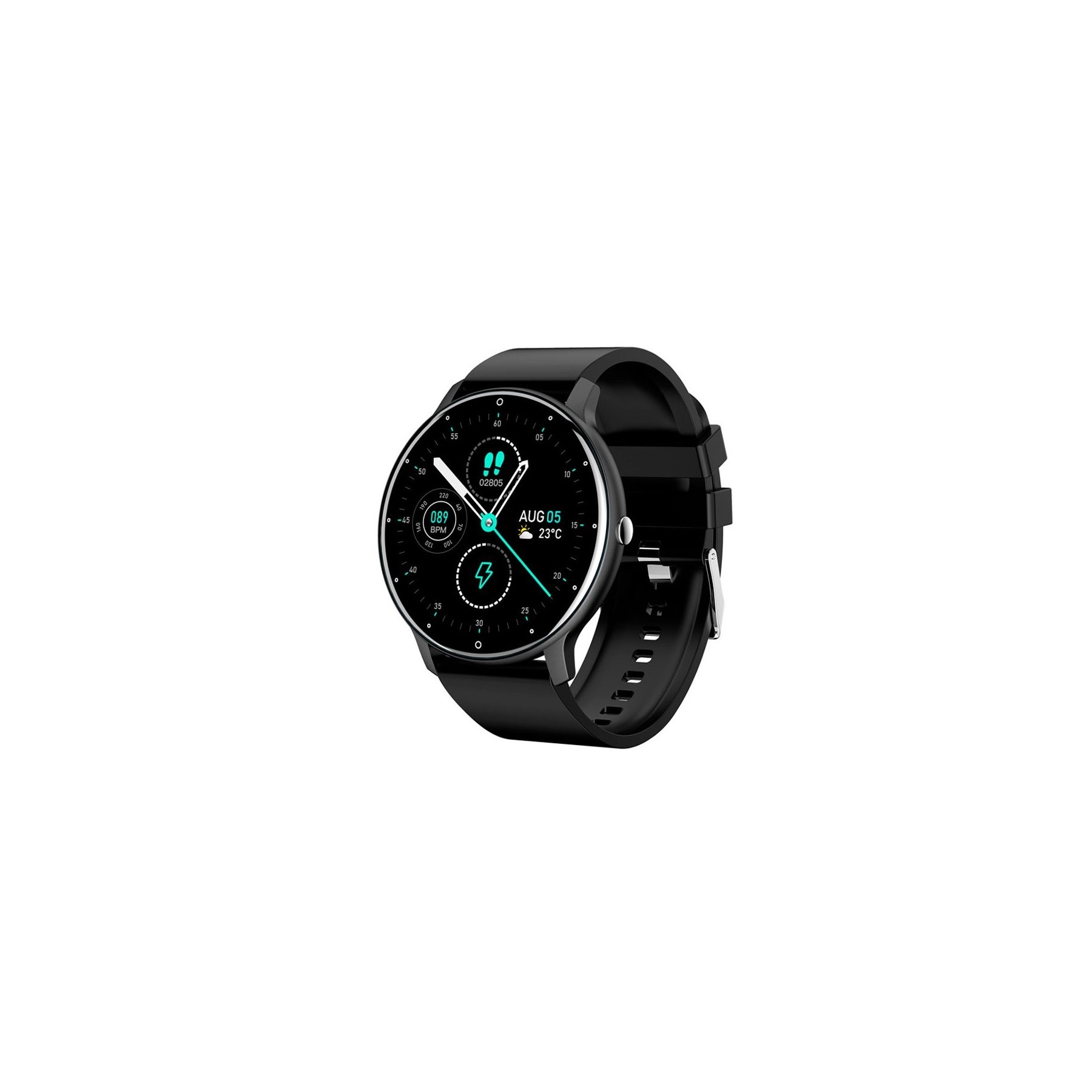 Smartwatch COOL Shadow Elite Silicona Negro (Salud, Deporte, Sueño, IP67, Juegos)