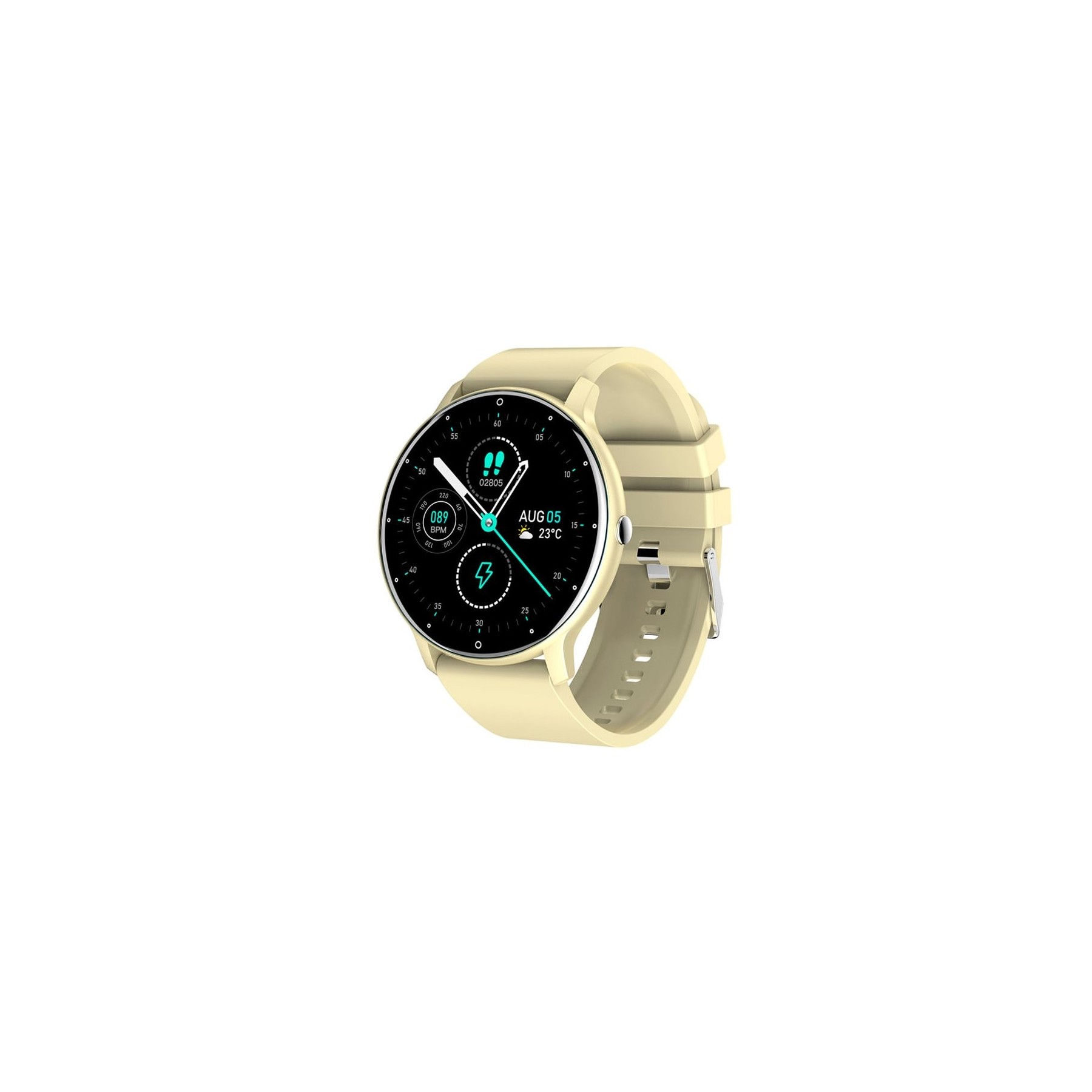 Smartwatch COOL Shadow Elite Silicona Crema (Salud, Deporte, Sueño, IP67, Juegos)