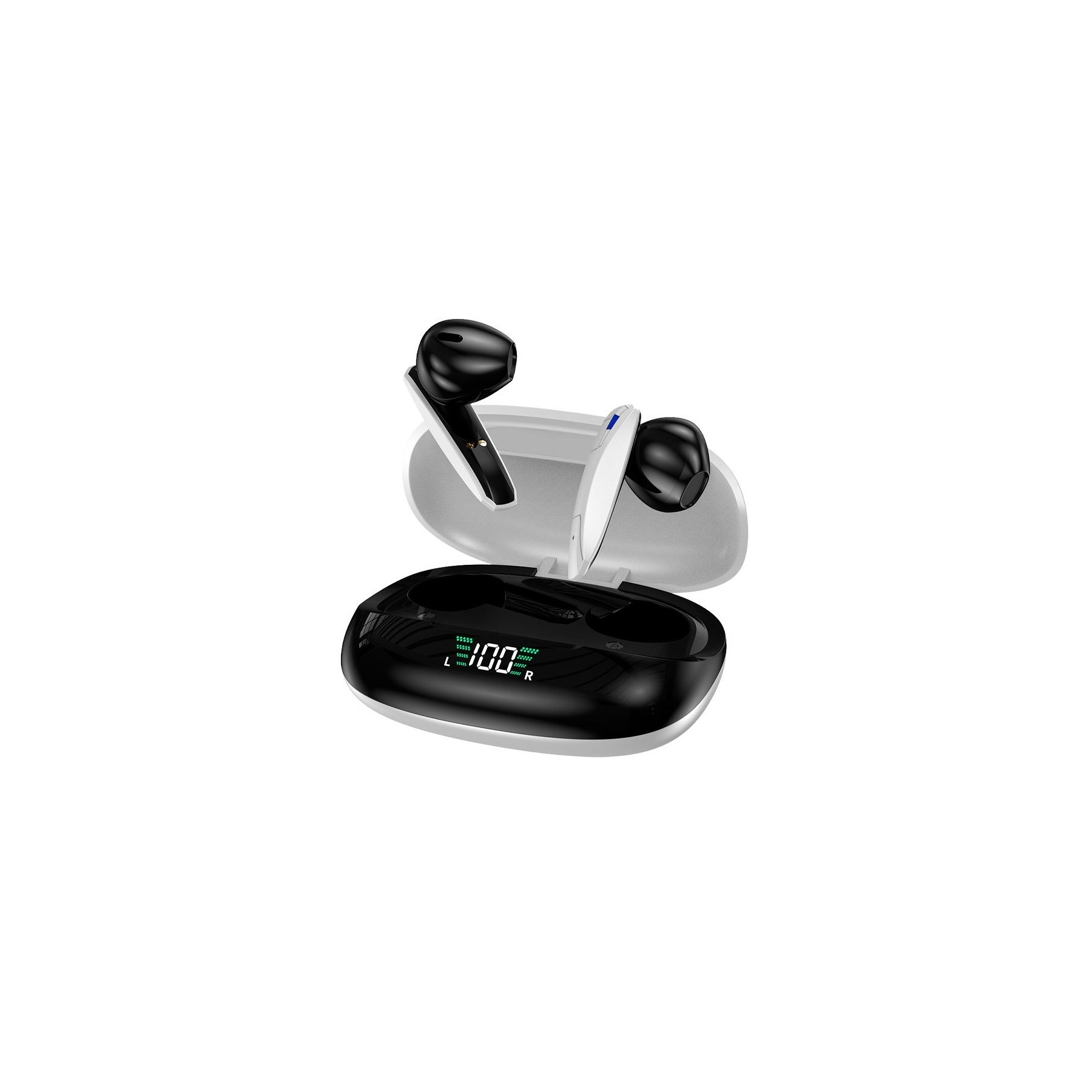 Auriculares Stereo Bluetooth Dual Pod Earbuds Inalámbricos TWS Lcd COOL Shadow Blanco