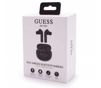 Auriculares Stereo Bluetooth Dual Pod Licencia Guess Negro