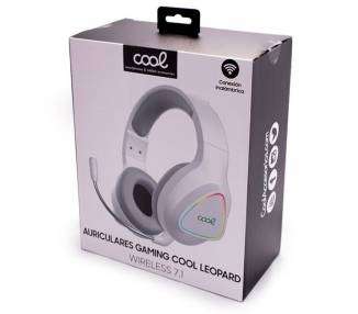 Auriculares Stereo PC / PS4 / PS5 / Xbox Gaming Inalámbricos COOL Leopard 7.1 Blanco