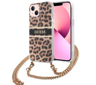 Carcasa COOL Para iPhone 13 Licencia Guess Leopard + Cadena