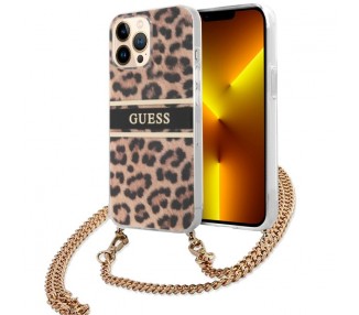 Carcasa COOL Para iPhone 13 Pro Max Licencia Guess Leopard + Cadena