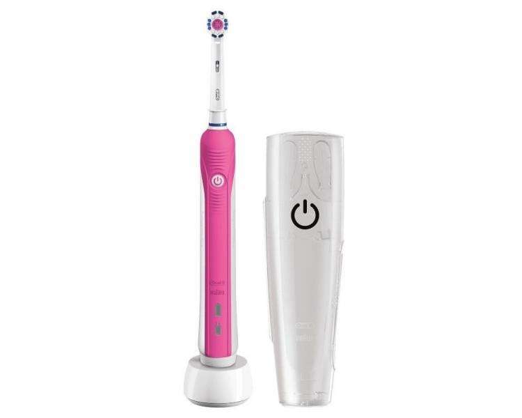 Cepillo dental braun oral-b pro 750 3dwhite/ rosa