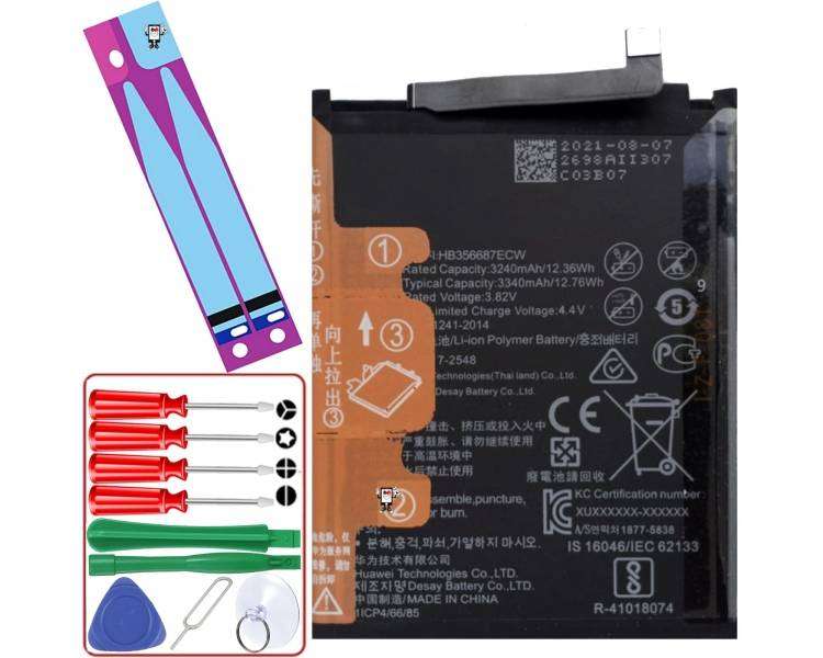 Battery for Huawei P30 Lite, Mate 10 Lite, Nova 2 Plus, Honor 7X, Part Number HB356687ECW