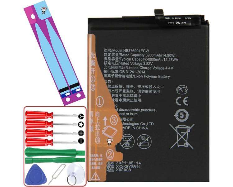 Battery for Huawei Honor 8 Pro, Honor V9, Part Number HB376994ECW