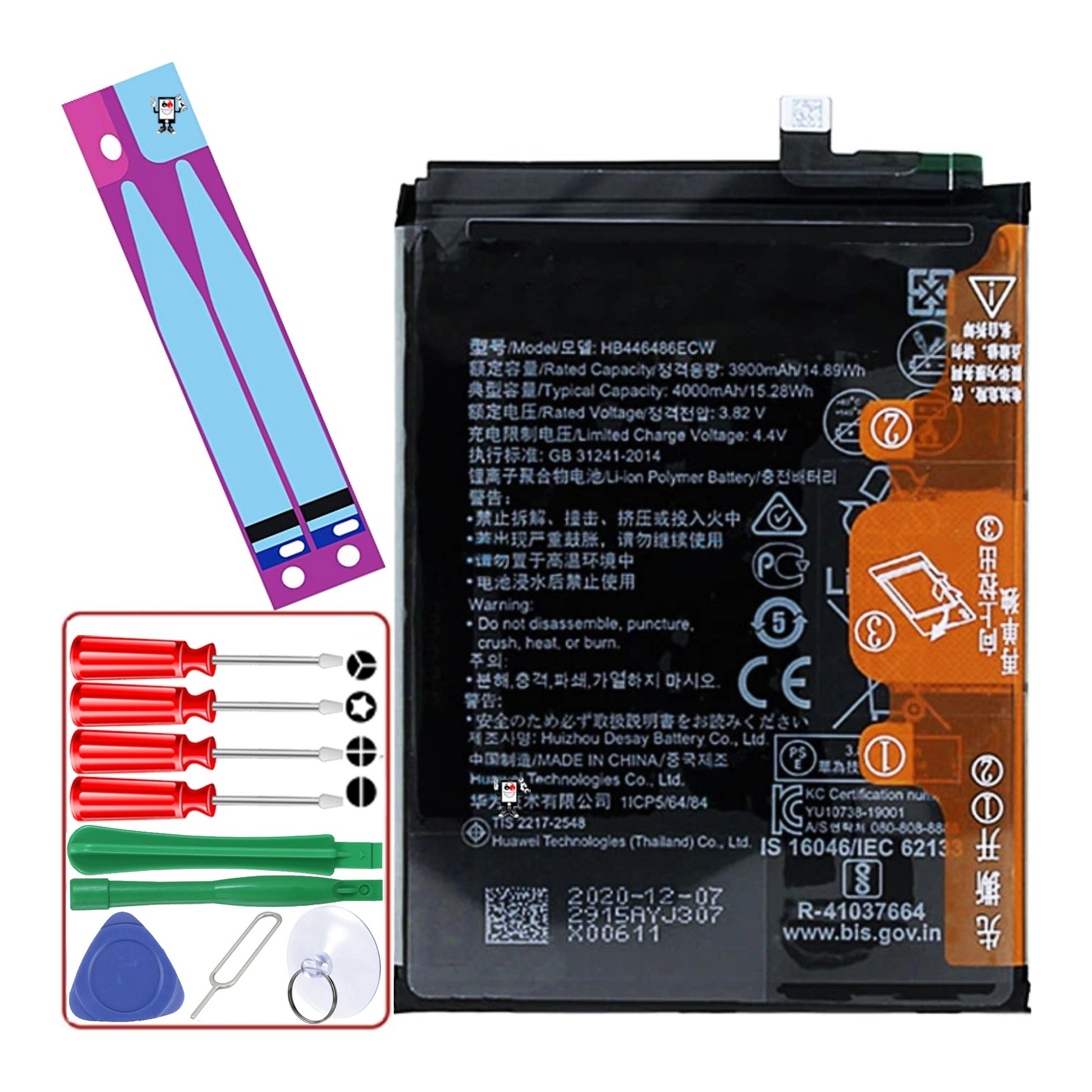 Bateria Interna Para Huawei P20 Lite 2019 Stk-L21, Mpn Original Hb446486Ecw