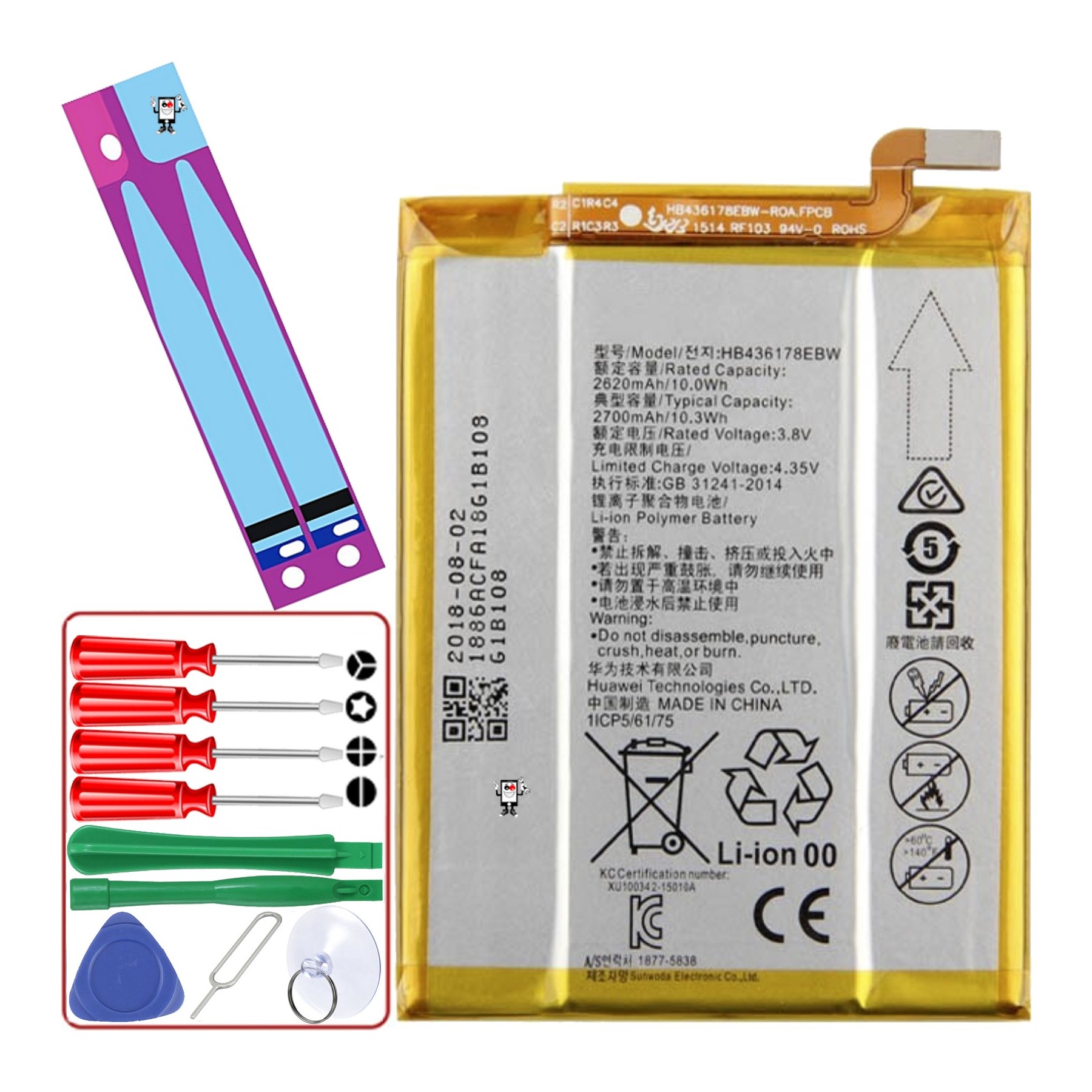 Bateria Para Huawei Mate S & 7S, Mate S Force Touch, Mpn Original Hb436178Ebw