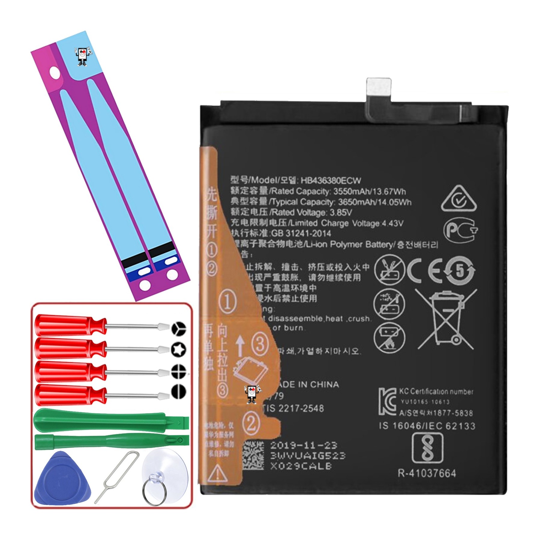 Batería Para Huawei P30 (Ele-L29), MPN Original Hb436380Ecw