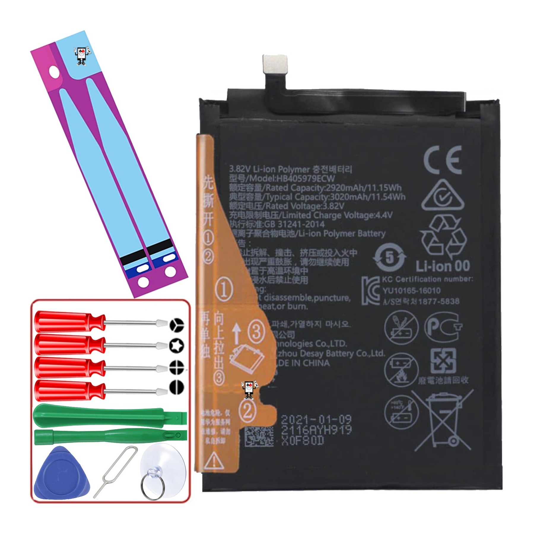 Batería Para Huawei Nova Y6 2017, Y5 2018 Honor 6A 6C, MPN Original: Hb405979Ecw