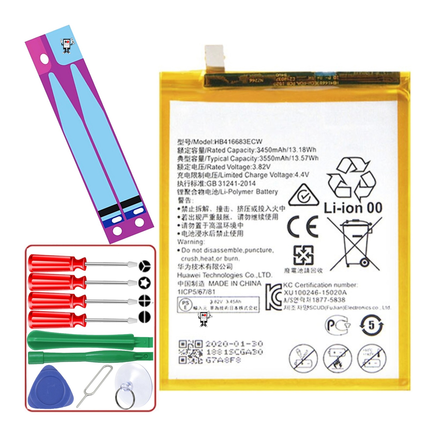 Bateria Para Huawei Google Nexus 6P, MPN Original: Hb416683Ecw