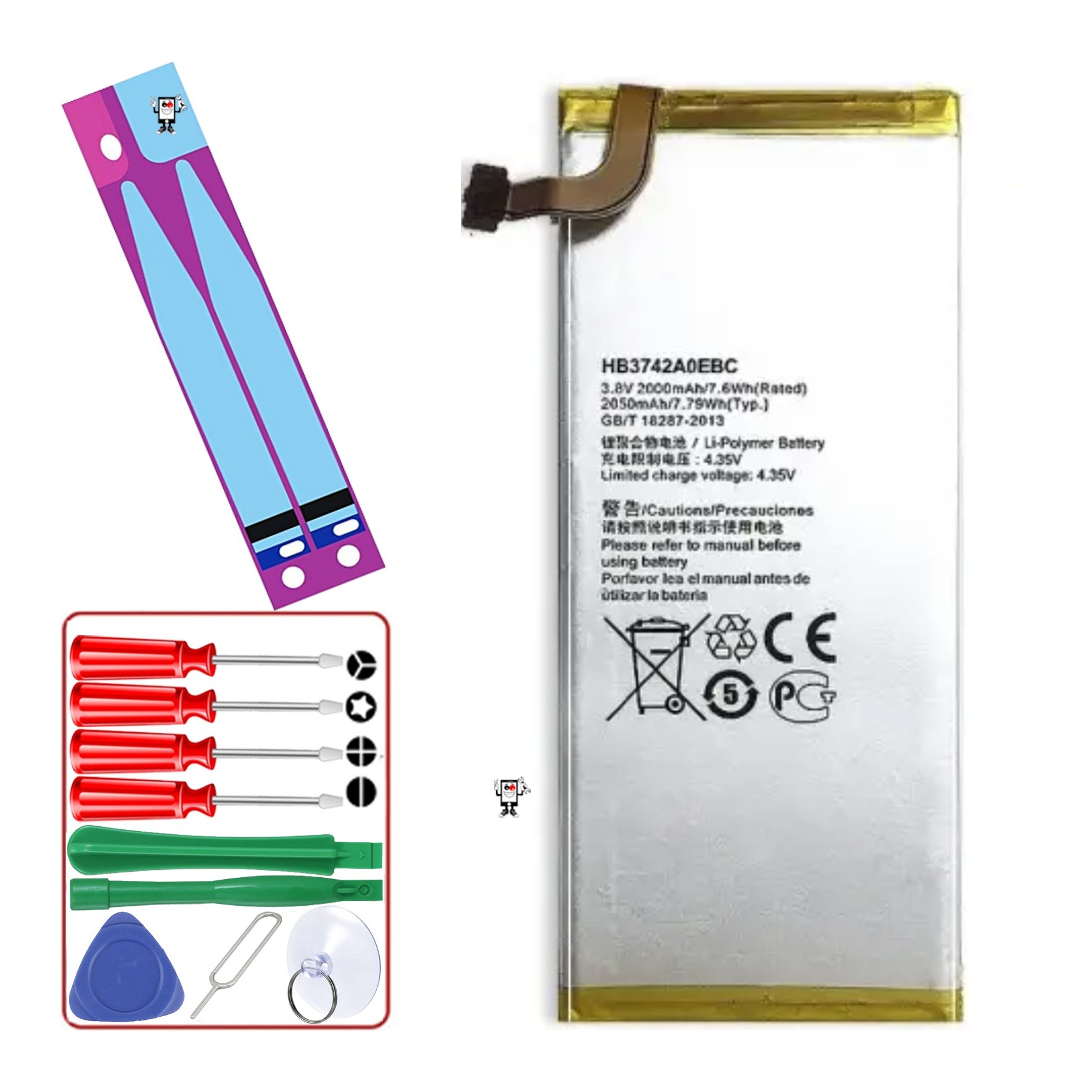 Bateria Para Huawei Ascend P6 U06 G6 Orange Gova P7 Mini Hb3742A0Ebc