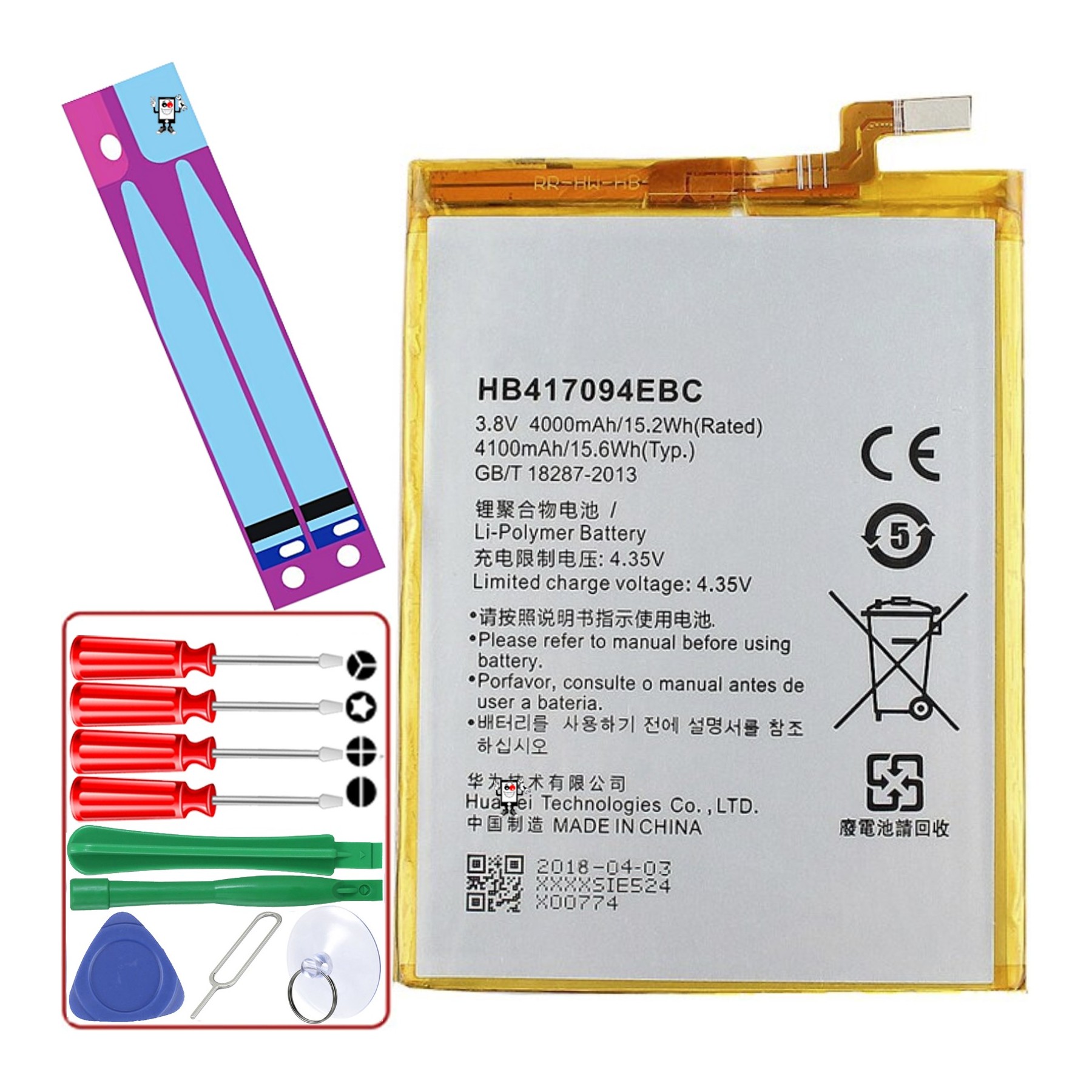 Bateria Para Huawei Ascend Mate 7, Mpn Original Hb417094Ebc