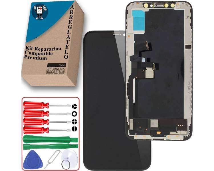 Kit Reparación Pantalla Para iPhone XS, Negra & Herramientas