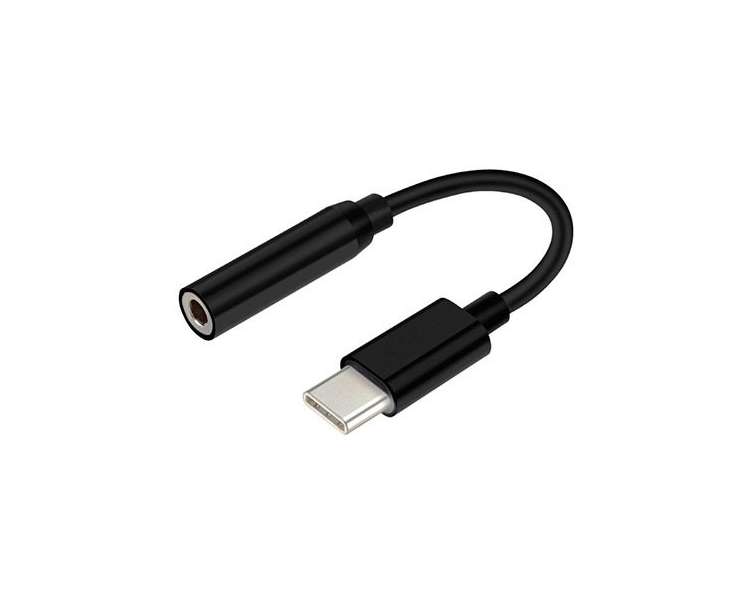 Adaptador USB Tipo C a Audio Jack 3.5 AISENS Negro