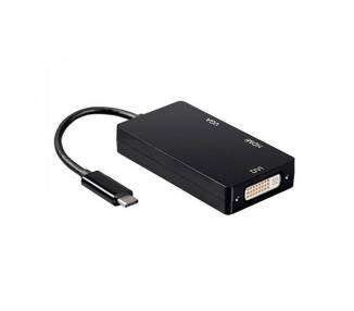 ADAPTADOR USB-C A DVI/HDMI/VGA AISENS NEGRO