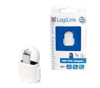 Adaptador Micro USB OTG Logilink Blanco