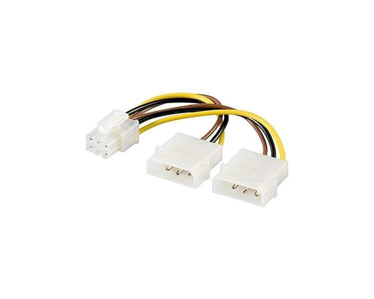 Cable de Alimentacion VGA Auxiliar 2x5.25 a PCIe 6 Pin