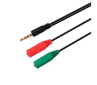CABLE AUDIO 1XJACK-3.5 A 2XJACK-3.5 0.2M AISENS