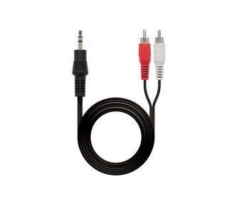 Cable Audio 1X Jack 3.5 a 2X RCA 3M Nanocable