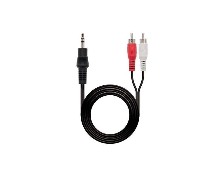 Cable Audio 1X Jack 3.5 a 2X RCA 3M Nanocable