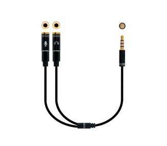 CABLE AUDIO 1XJACK-3.5 A 2XJACK-3.5 0.3M NANOCABLE