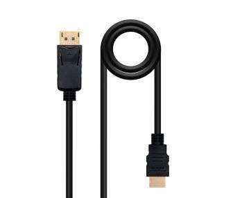 CABLE DISPLAY PORT-M A HDMI-M 3M NANOCABLE NEGRO