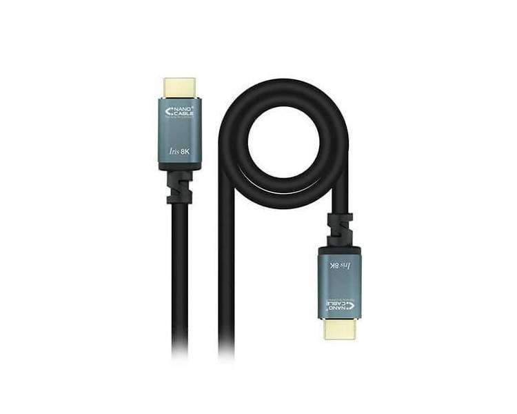 CABLE HDMI(A) A HDMI(A) IRIS 8K NANOCABLE 1M NEGRO