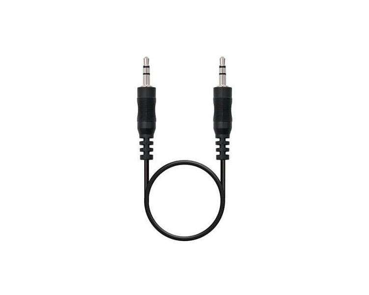 Cable audio Jack 3.5 Macho a Jack 3.5 Macho Nanocable 0.3M