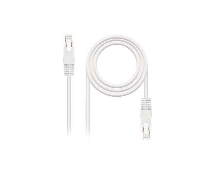 CABLE RED UTP CAT6 RJ45 NANOCABLE 1M BLANCO