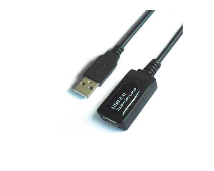 CABLE EXTENSOR USB(A) 2.0 A USB(A) 2.0 AISENS 15M NEGRO