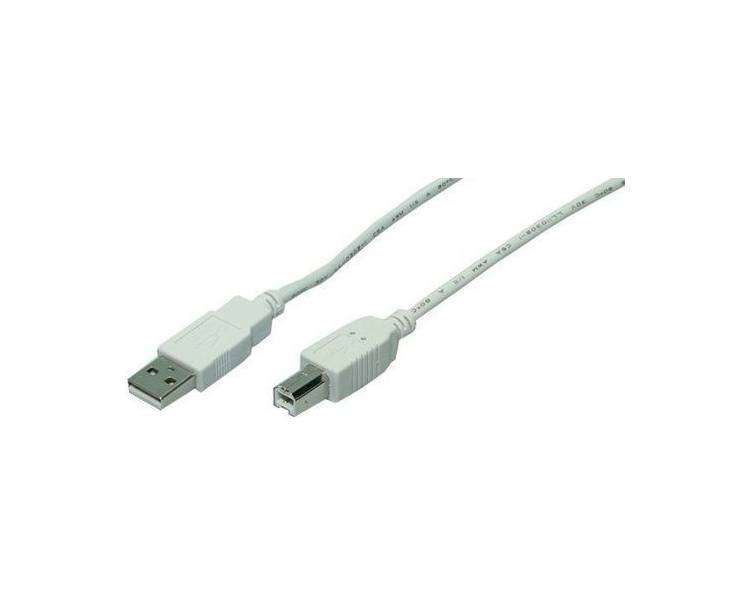 CABLE USB(A) 2.0 A USB(B) 2.0 LOGILINK 5M GRIS