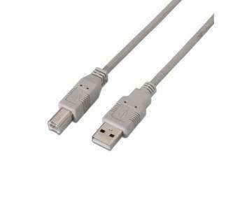 CABLE USB(A) 2.0 A USB(B) 2.0 AISENS 1.8M BEIGE