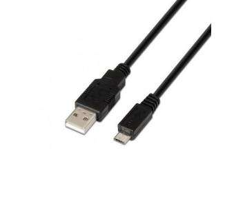 CABLE USB(A) 2.0 A MICRO USB(B) 2.0 AISENS 0.8M NEGRO