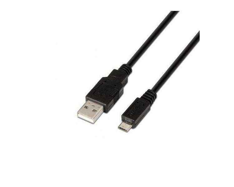 CABLE USB(A) 2.0 A MICRO USB(B) 2.0 AISENS 0.8M NEGRO