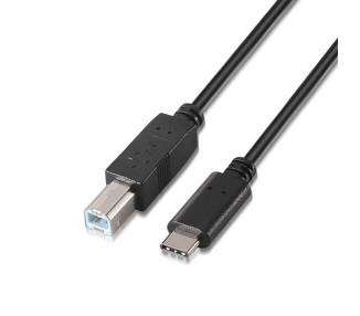 CABLE USB(B) 2.0 A USB(C) AISENS 1M NEGRO